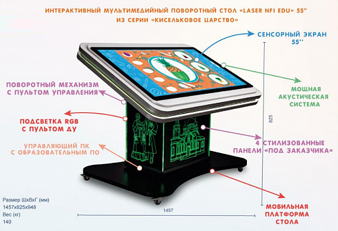 Интерактивный мультимедийный сенсорный стол «Laser NFI edu 43»